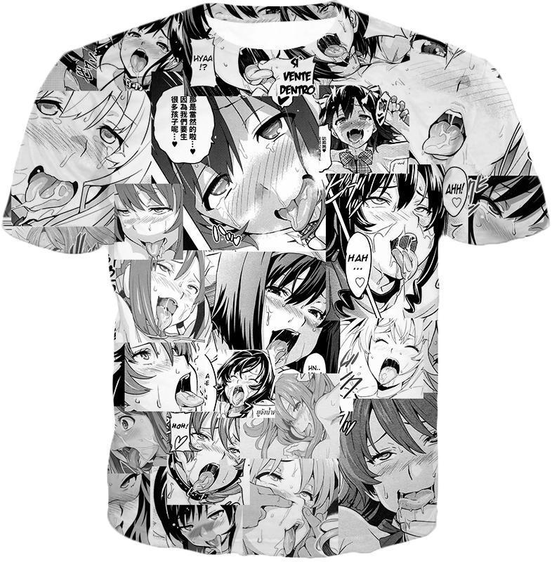 OtakuForm-OP Hoodie T-Shirt / XXS Ahegao Hoodie Hentai Face