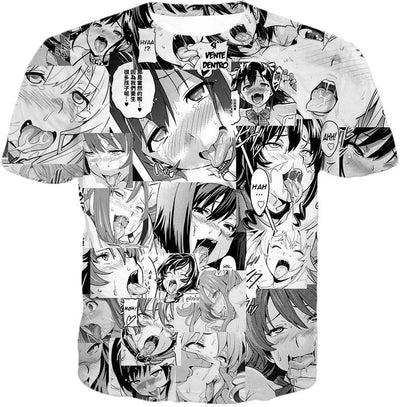 OtakuForm-OP T-Shirt T-Shirt / XXS Ahegao T-Shirt Hentai Face