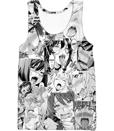 OtakuForm-OP T-Shirt Tank Top / XXS Ahegao T-Shirt Hentai Face