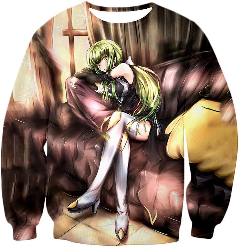 OtakuForm-OP Hoodie Sweatshirt / XXS Amazing Anime Beauty C.C. The Grey Witch Cool Anime Promo Hoodie