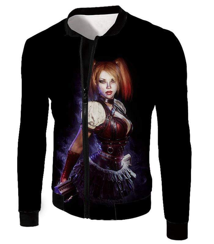 OtakuForm-OP Sweatshirt Jacket / XXS Amazing Harley Quinn Fan Art HD Awesome Black ] Sweatshirt