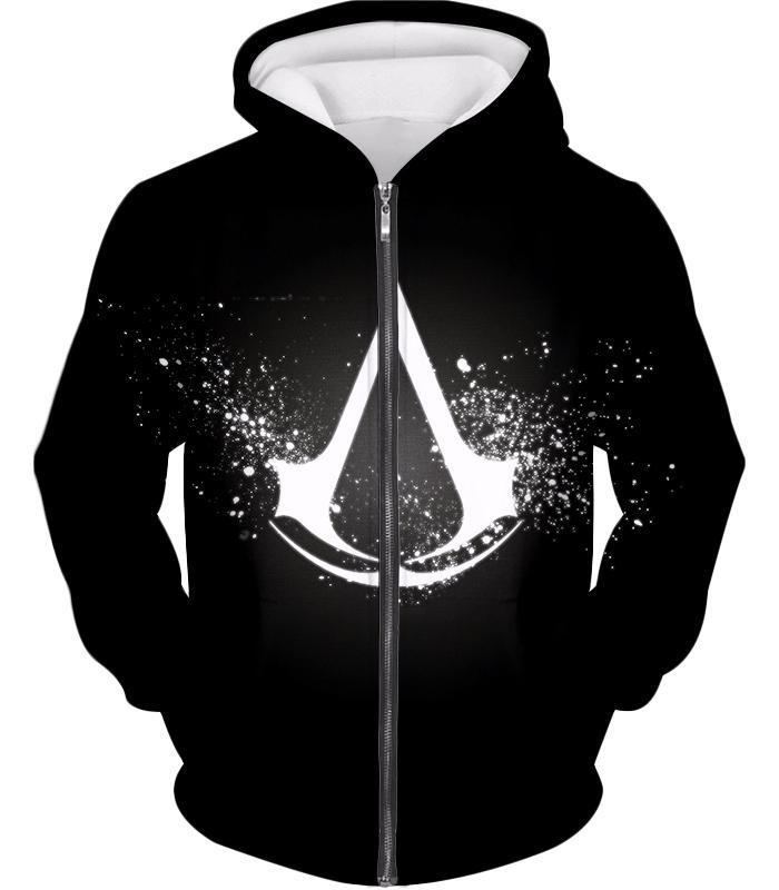 OtakuForm-OP Hoodie Zip Up Hoodie / XXS Amazing Logo Assassin's Creed Cool Black Hoodie