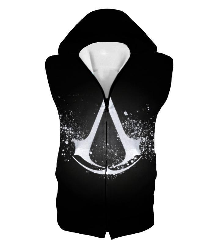 OtakuForm-OP Hoodie Hooded Tank Top / XXS Amazing Logo Assassin's Creed Cool Black Hoodie