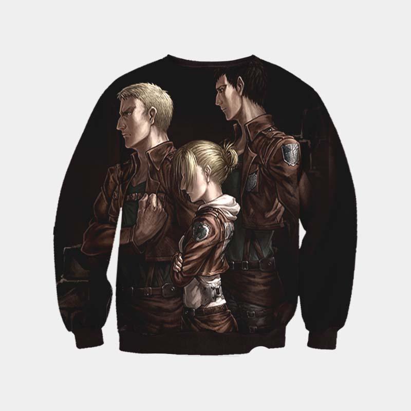 Attack On Titan Sweatshirt XXS / Sweatshirt Annie, Reiner & Bertholdt Sweatshirt - Attack on Titan 3D Printed Sweatshirt