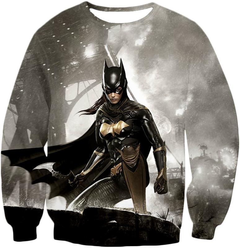 Otakuform-OP Zip Up Hoodie Sweatshirt / XXS Arkham Night Hero Batgirl HD Graphic Action Zip Up Hoodie