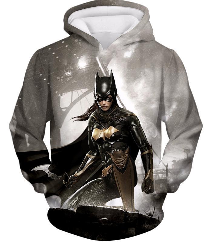 Otakuform-OP Zip Up Hoodie Hoodie / XXS Arkham Night Hero Batgirl HD Graphic Action Zip Up Hoodie
