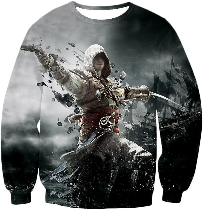 OtakuForm-OP Hoodie Sweatshirt / XXS Assassin's Creed Black Flag Hero Edward James Kenway Cool Action Hoodie
