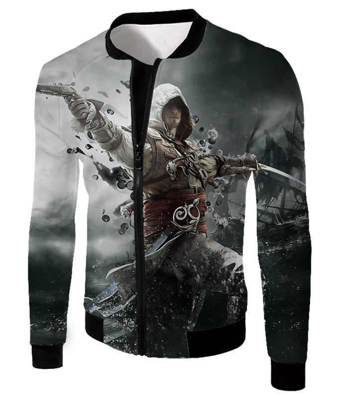 OtakuForm-OP T-Shirt Jacket / XXS Assassin's Creed Black Flag Hero Edward James Kenway Cool Action T-Shirt