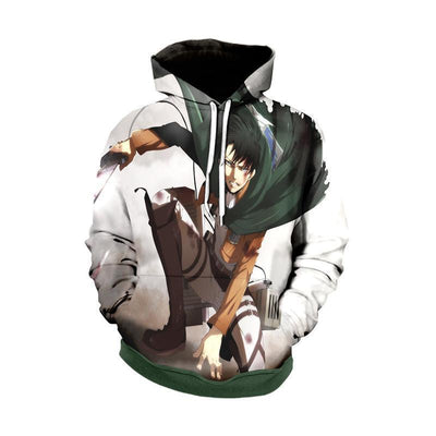 Attack On Titan Hoodie XXS Attack On Titan 3D Graphic Levi in Battle - AOT  Hoodie