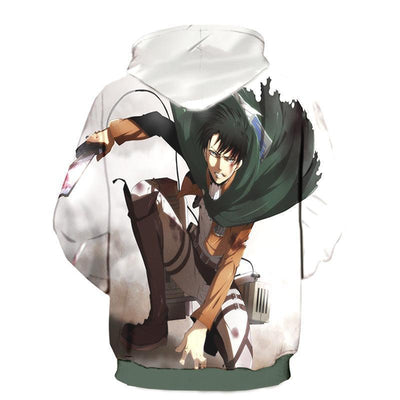 Attack On Titan Hoodie XXS Attack On Titan 3D Graphic Levi in Battle - AOT  Hoodie