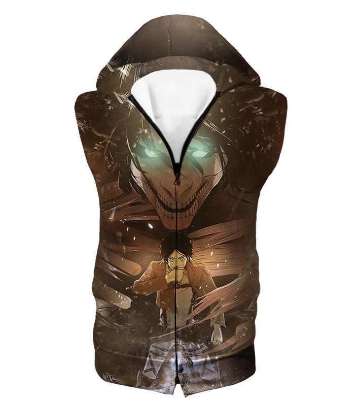 OtakuForm-OP T-Shirt Hooded Tank Top / US XXS (Asian XS) Attack on Titan Eren Yeager The Titan Dark T-Shirt