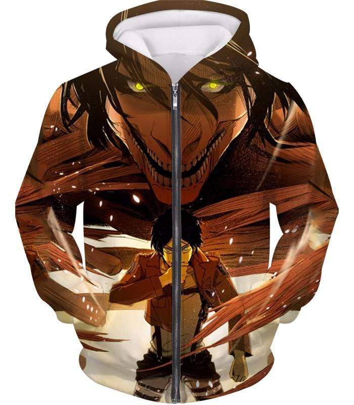 OtakuForm-OP T-Shirt Zip Up Hoodie / XXS Attack on Titan Eren Yeager Transforms Titan T-Shirt T-Shirt