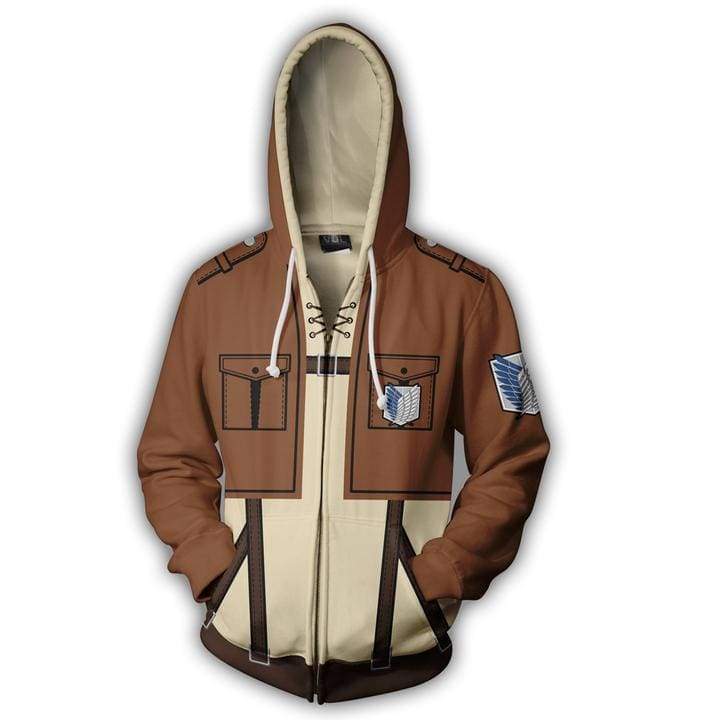 OtakuForm-OP Cosplay Jacket Zip Up Hoodie / US XS (Asian S) Attack on Titan Hoodie - Eren Yeager Jacket