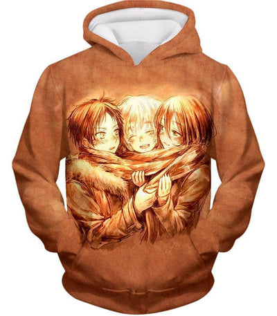 OtakuForm-OP T-Shirt Hoodie / XXS Attack On Titan T-Shirt - Attack on Titan Three Best Childhood Friends Eren X Mikasa X Armin Cool Anime Promo T-Shirt