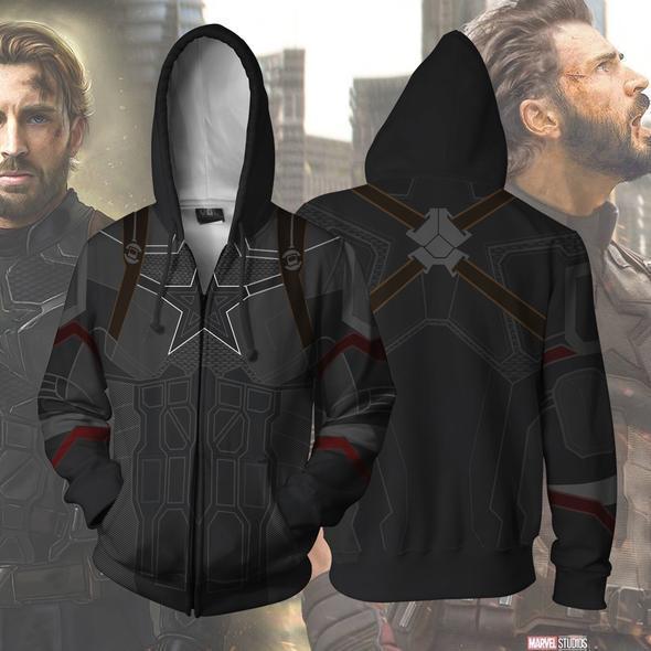 OtakuForm-OP Cosplay Jacket Zip Up Hoodie / US XS (Asian S) Avengers Infinity War Hoodie - Captain America Jacket