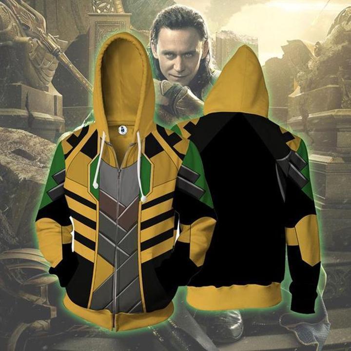 OtakuForm-OP Cosplay Jacket Zip Up Hoodie / US XS (Asian S) Avengers Infinity War Hoodie - Loki Jacket