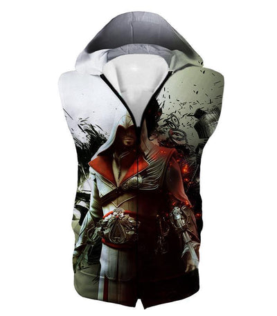 OtakuForm-OP Hoodie Hooded Tank Top / XXS Awesome Assassin Ezio Firenze Super Cool Graphic Promo Hoodie