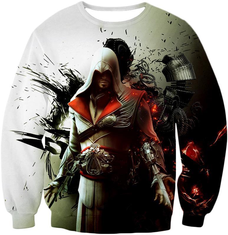 OtakuForm-OP Zip Up Hoodie Sweatshirt / XXS Awesome Assassin Ezio Firenze Super Cool Graphic Promo Zip Up Hoodie