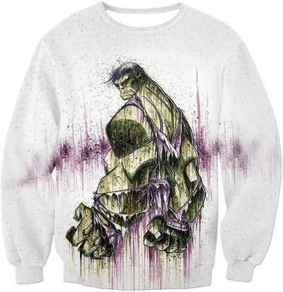 OtakuForm-OP Hoodie Sweatshirt / XXS Awesome Green Hulk Fan Art White Hoodie