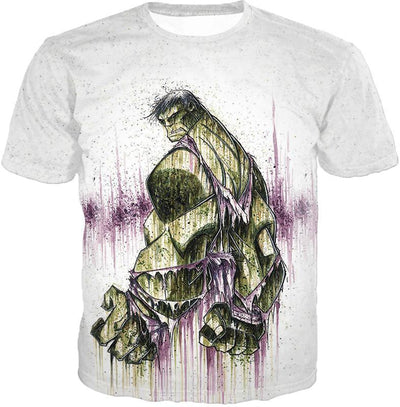 OtakuForm-OP T-Shirt T-Shirt / XXS Awesome Green Hulk Fan Art White T-Shirt