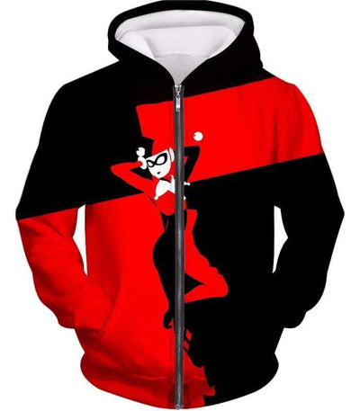 OtakuForm-OP Sweatshirt Zip Up Hoodie / XXS Awesome Harley Quinn Promo Red and Black Sweatshirt