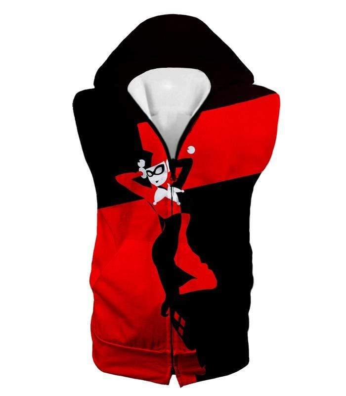 OtakuForm-OP Zip Up Hoodie Hooded Tank Top / XXS Awesome Harley Quinn Promo Red and Black Zip Up Hoodie