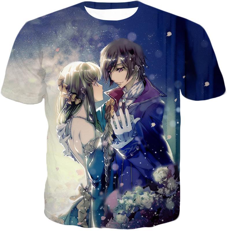 OtakuForm-OP T-Shirt T-Shirt / XXS Beautiful Anime Love Lelouch x C.C. Cute Code Geass Promo T-Shirt