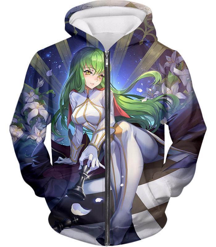 OtakuForm-OP T-Shirt Zip Up Hoodie / XXS Beautiful Code Geass Green Headed Anime Girl Cool Poster T-Shirt