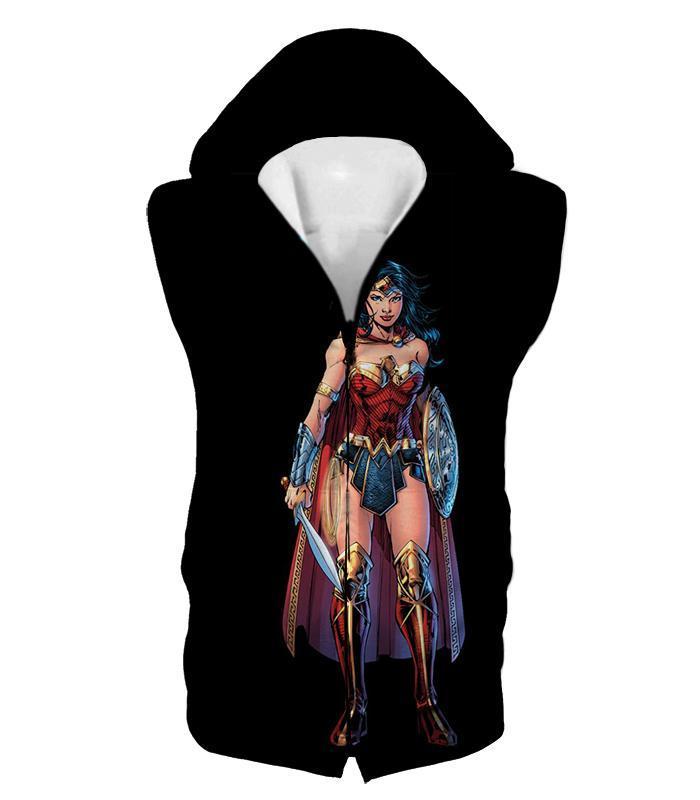 Otakuform-OP T-Shirt Hooded Tank Top / XXS Best Amazonian Wonderwoman Cool Black T-Shirt
