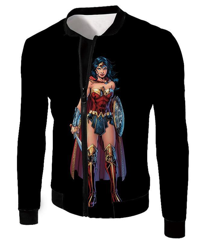 Otakuform-OP T-Shirt Jacket / XXS Best Amazonian Wonderwoman Cool Black T-Shirt