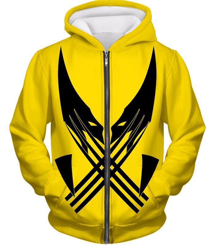 OtakuForm-OP Hoodie Zip Up Hoodie / XXS Best Mutant Hero Wolverine Promo Yellow Hoodie