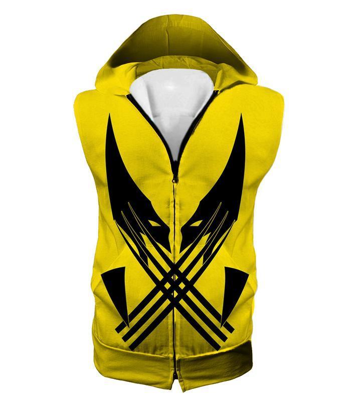OtakuForm-OP T-Shirt Hooded Tank Top / XXS Best Mutant Hero Wolverine Promo Yellow T-Shirt
