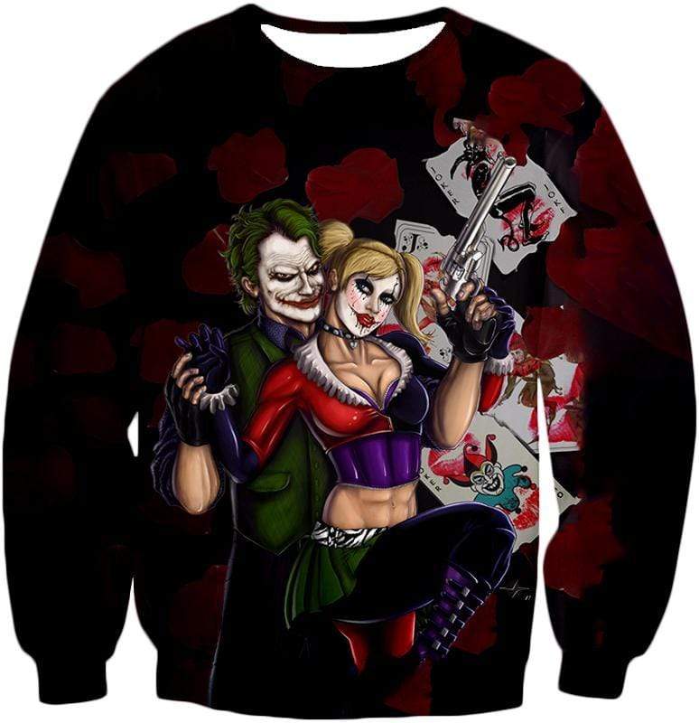 OtakuForm-OP Hoodie Sweatshirt / XXS Best Villain Couple Joker X Harley Quinn Graphic Hoodie