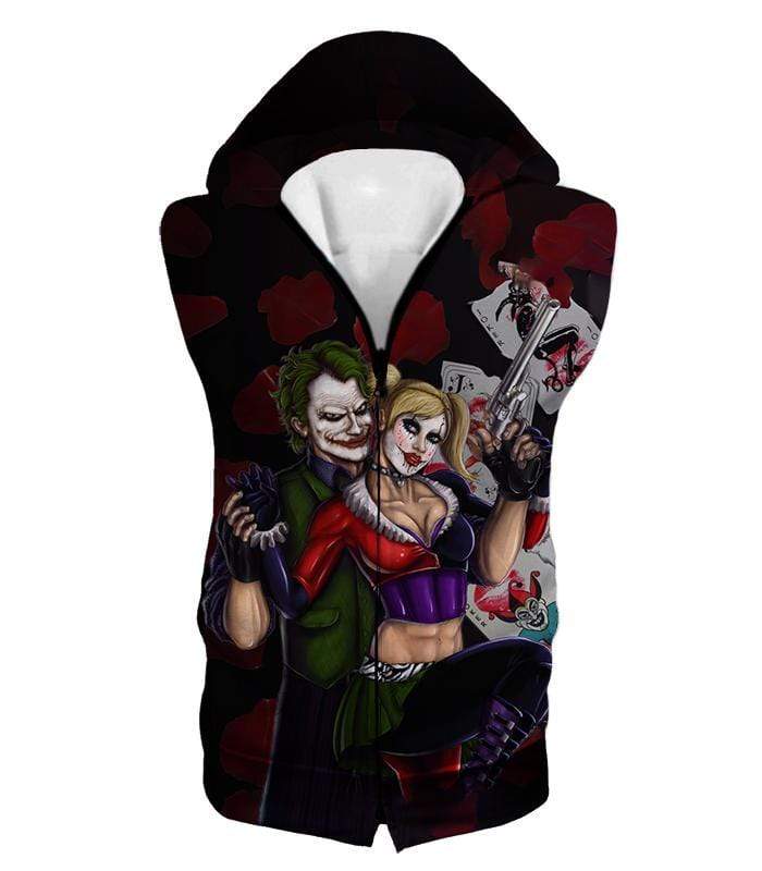 OtakuForm-OP Hoodie Hooded Tank Top / XXS Best Villain Couple Joker X Harley Quinn Graphic Hoodie