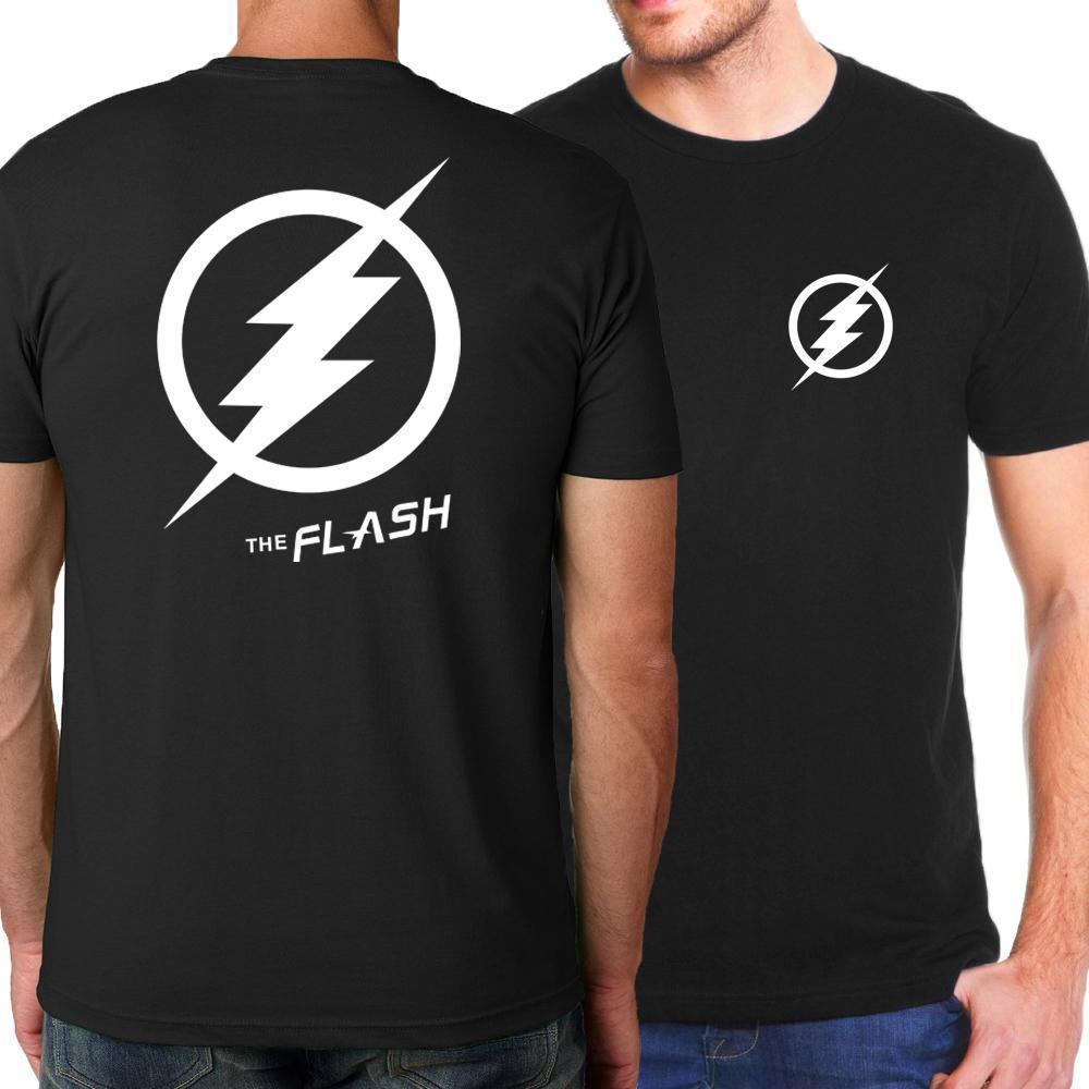 OtakuForm-SH T-Shirt S / Black Black FLASH Logo Short Sleeve T-Shirt for Men