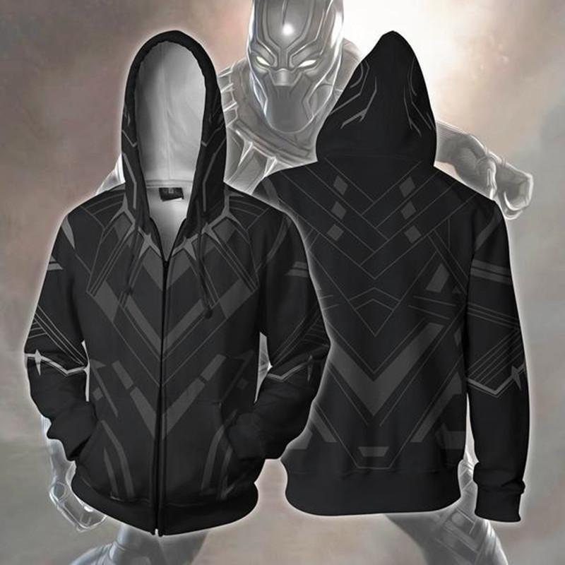 OtakuForm-OP Cosplay Jacket Zip Up Hoodie / US XS (Asian S) Black Panther Hoodie - Classic Jacket