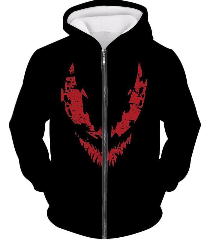 OtakuForm-OP Jacket Zip Up Hoodie / XXS Blood Red Spiderman Villain Carnage Promo Black Jacket