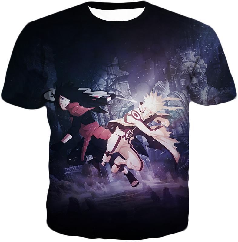 OtakuForm-OP T-Shirt T-Shirt / XXS Boruto Amazing Battle Action Boruto Uzumaki Vs Madada Uchiha Black T-Shirt
