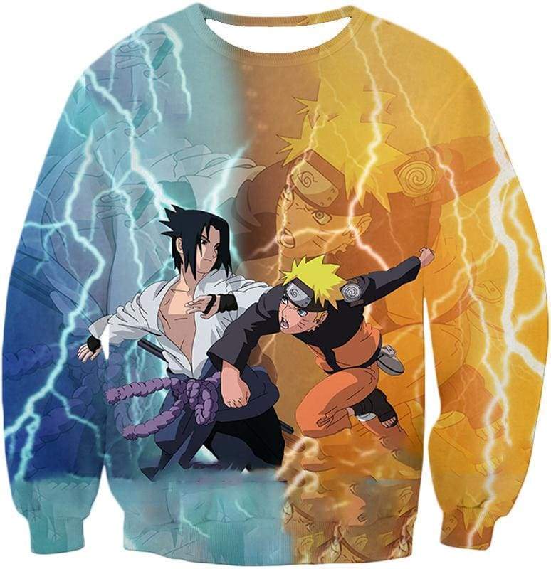 OtakuForm-OP T-Shirt Sweatshirt / XXS Boruto Boruto Vs Sasuke Yellow and Blue Super Cool Anime T-Shirt