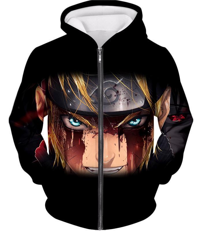 OtakuForm-OP T-Shirt Zip Up Hoodie / XXS Boruto Ninja War Hero Boruto Uzumaki Battle Scars Black T-Shirt