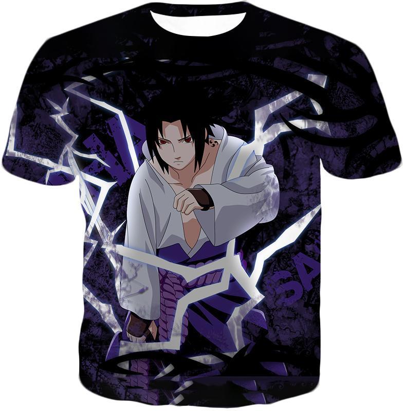 OtakuForm-OP Sweatshirt T-Shirt / XXS Boruto Powerful Lightning Ninja Sasuke Uchiha Action Black Sweatshirt