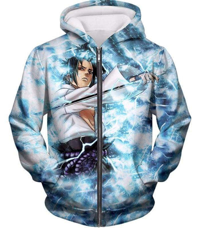 OtakuForm-OP T-Shirt Zip Up Hoodie / XXS Boruto Sasuke Uchiha Cool Lightning Type Ninja Anime T-Shirt
