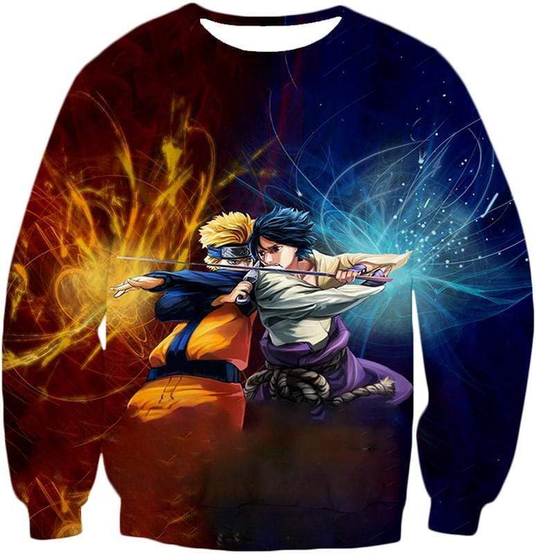 OtakuForm-OP Sweatshirt Sweatshirt / XXS Boruto Sasuke vs Boruto Brothers in Arms Cool Anime Sweatshirt