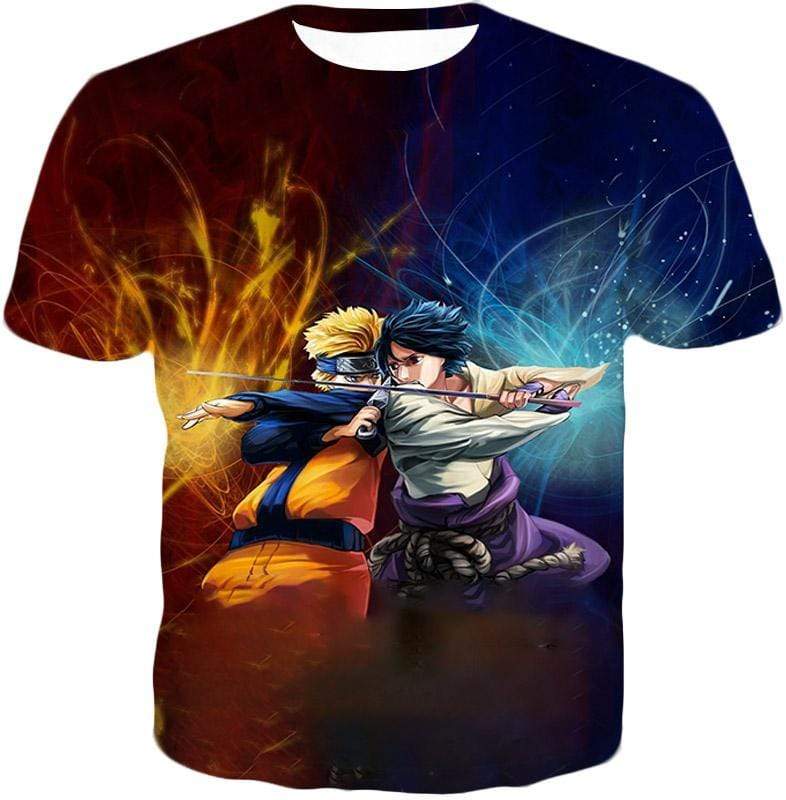 OtakuForm-OP Sweatshirt T-Shirt / XXS Boruto Sasuke vs Boruto Brothers in Arms Cool Anime Sweatshirt