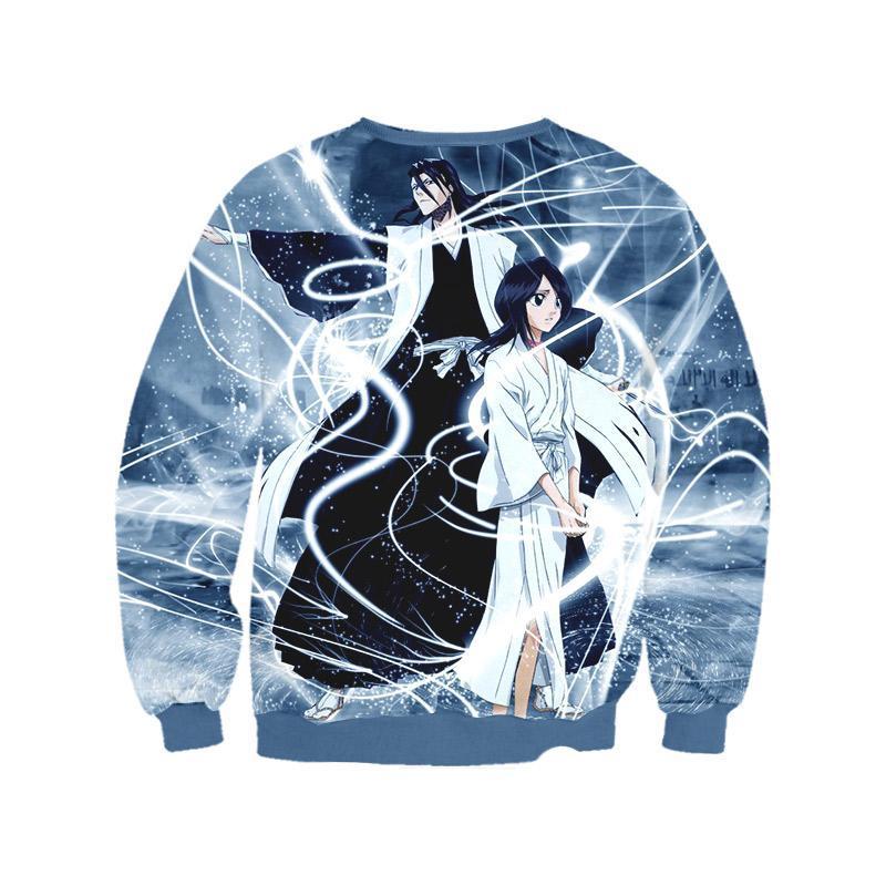 OtakuForm-Bleach Sweatshirt XXS Byakuya Kuchiki & Rukia Siblings Sweatshirt - Bleach 3D Printed Sweatshirt