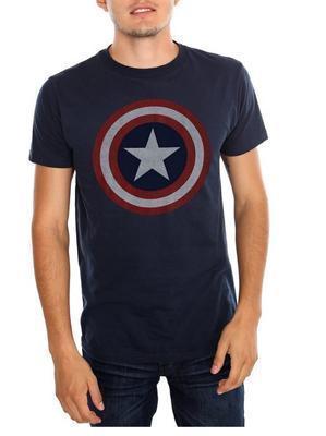 OtakuForm-SH T-Shirt US S / Navy Blue Captain America Superhero Shield Tee Shirt for Men