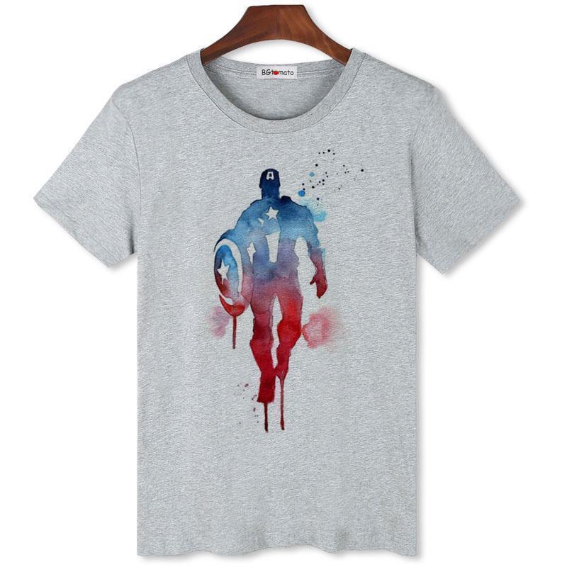 OtakuForm-SH T-Shirt S / Gray Captain America Superhero T-Shirt in 4 colors