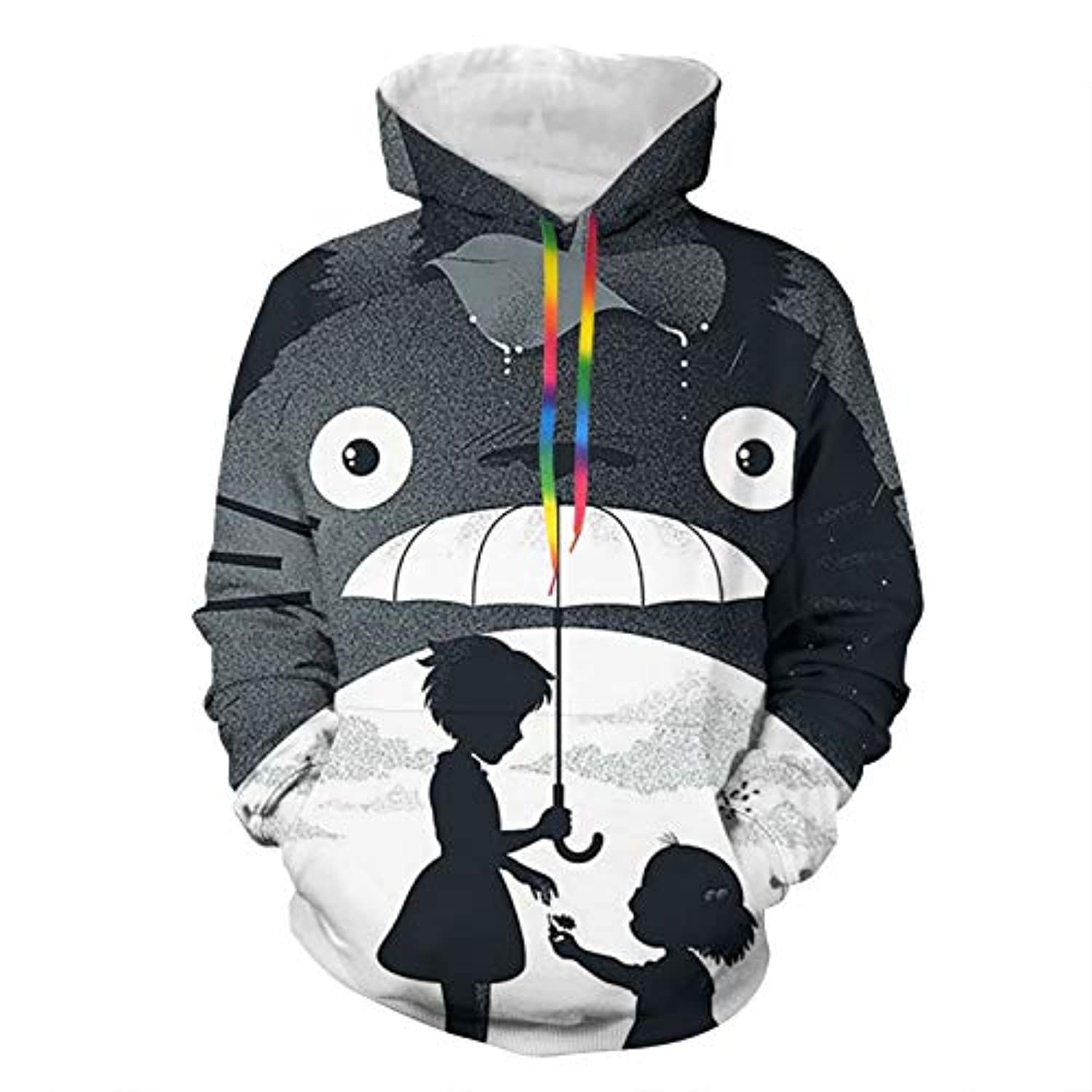 Totoro Hoodie XXS Cartoon Totoro Hoodie – Unisex 3D Print Hooded Pullover Sweatershirt