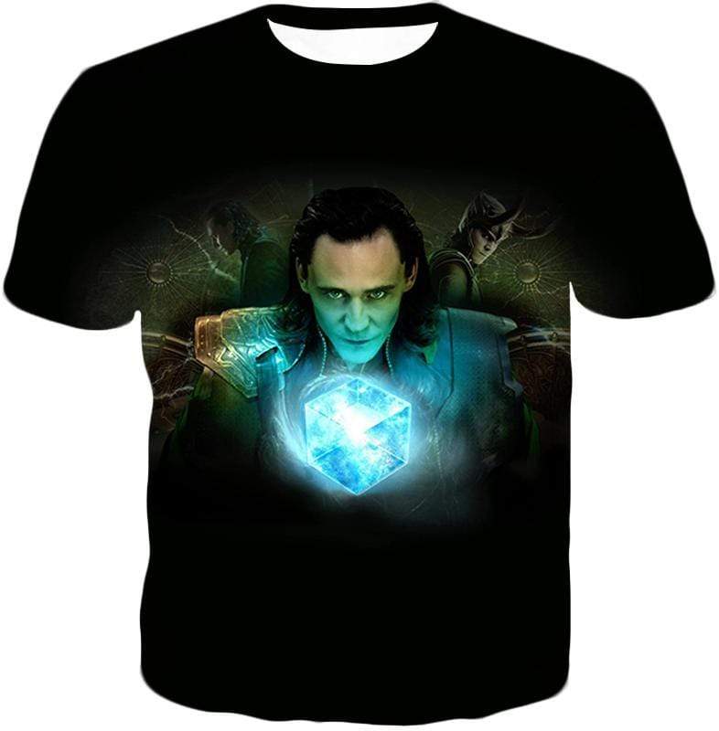 OtakuForm-OP Sweatshirt T-Shirt / XXS Cool Anti-Hero Loki with Mind Stone Amazing Black Sweatshirt