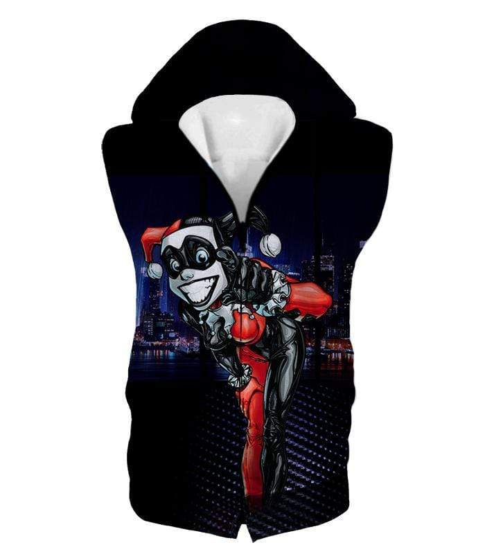 OtakuForm-OP Zip Up Hoodie Hooded Tank Top / XXS Cool Gotham Villain Harley Quinn Animated Graphic Zip Up Hoodie